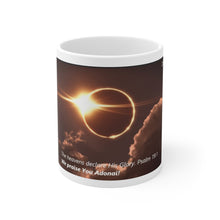 Load image into Gallery viewer, The Heavens Declare His Glory - 2024 Solar Eclipse Ceramic Mug (11oz)
