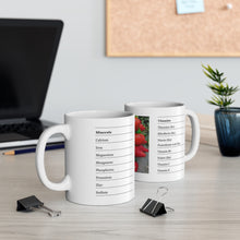 Load image into Gallery viewer, Ceramic Mug 11oz - Health Benefits of Strawberries
