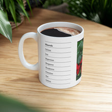 Load image into Gallery viewer, Ceramic Mug 11oz - Health Benefits of Strawberries
