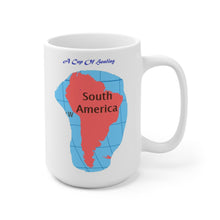 Load image into Gallery viewer, A Cup Of Healing for South America, a beautiful white ceramic 15 oz mug
