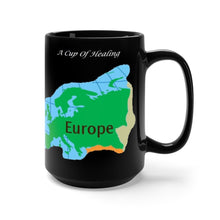 Load image into Gallery viewer, A Cup Of Healing for Europe, a beautiful black ceramic 15oz mug
