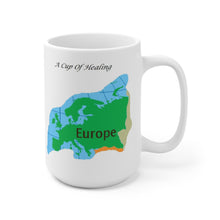 Load image into Gallery viewer, A Cup Of Healing for Europe, a beautiful white ceramic 15oz mug
