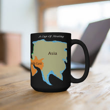 Load image into Gallery viewer, A Cup Of Healing for Asia, a beautiful black ceramic 15oz mug
