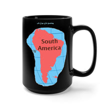 Load image into Gallery viewer, A Cup of Healing for South America, a beautiful black 15oz ceramic mug
