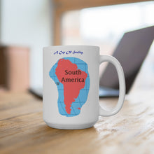 Load image into Gallery viewer, A Cup Of Healing for South America, a beautiful white ceramic 15 oz mug
