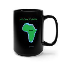 Load image into Gallery viewer, A Cup Of Healing for Africa, a beautiful black ceramic 15oz mug
