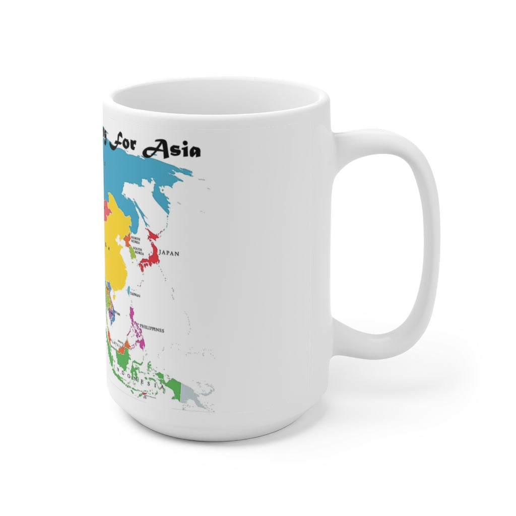 A Cup Of Healing for Asia, a beautiful white ceramic 15oz mug