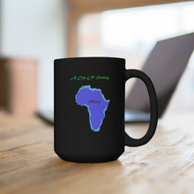 Load image into Gallery viewer, A Cup Of Healing for Africa, a beautiful black ceramic 15oz mug
